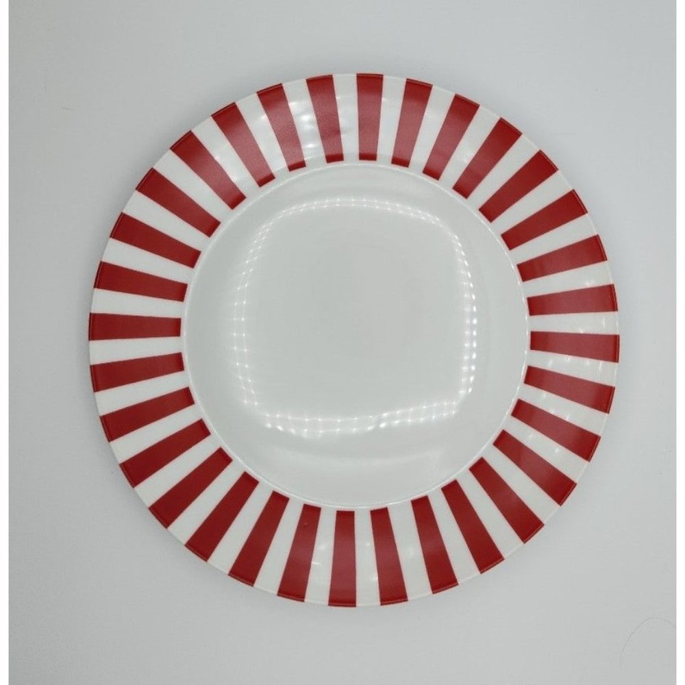 Crate & Barrel Peppermint Stripe Platter